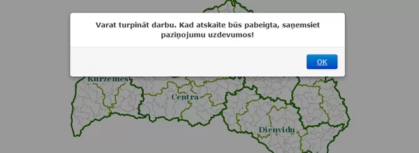 Solis 3 Sistēmas ziņojums